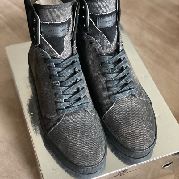 Men Size 11 Android Homme high top Grey & Black sneakers. - Picture 4 of 5